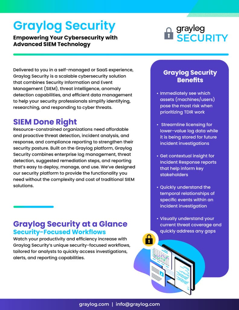 Graylog Security Datasheet 6.1