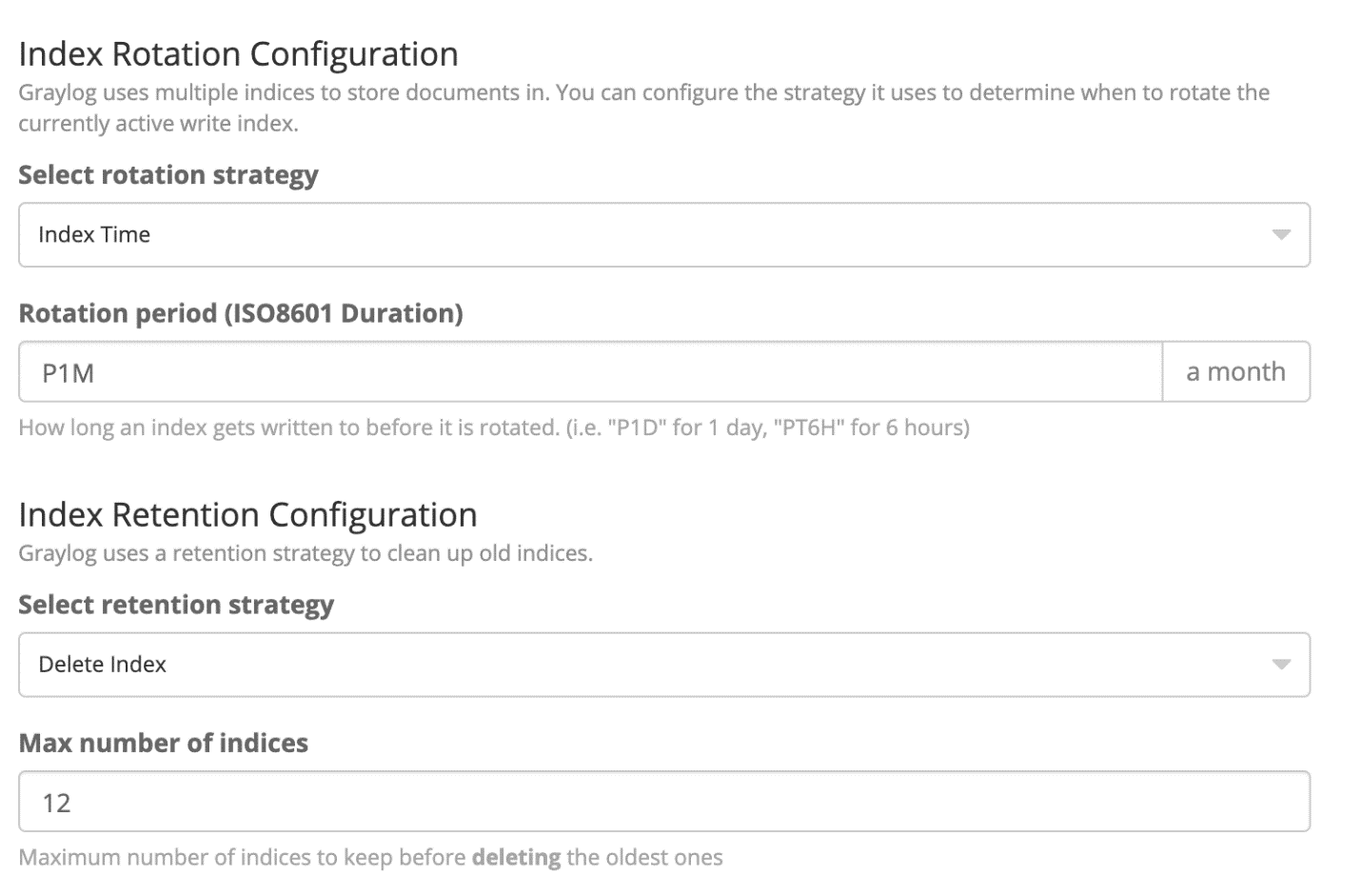 Index Rotation Configuration