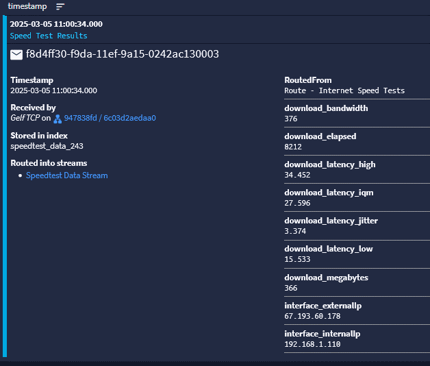 Speedtest Logs