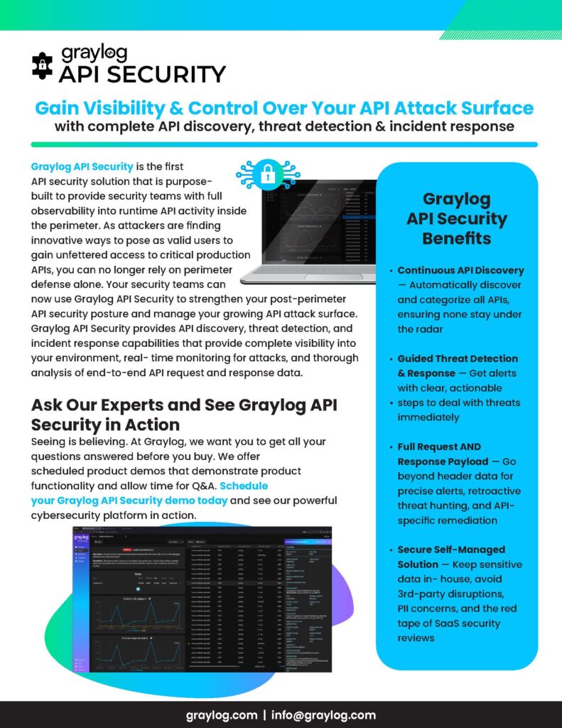 Graylog API Security Datasheet