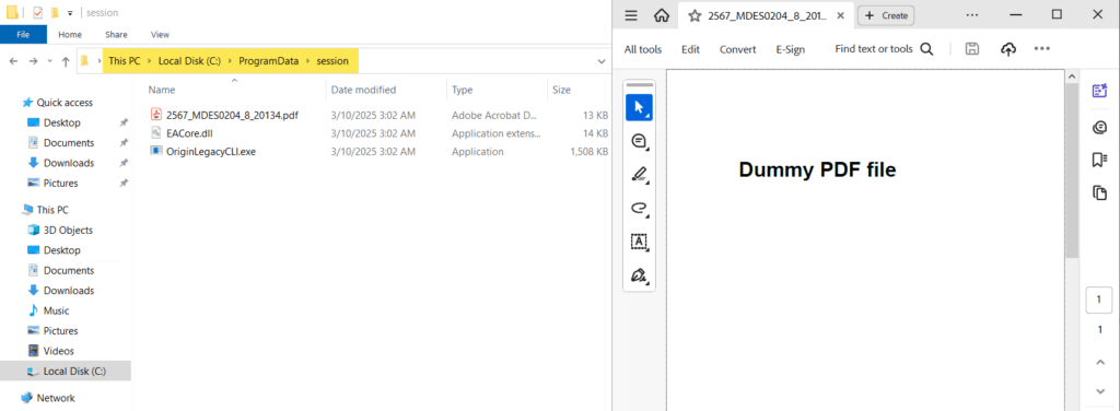 Decoy PDF File for Mustang Panda’s Use of MAVInject